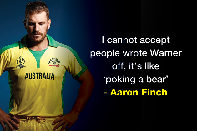 I cannot accept people wrote Warner off, it’s like ‘poking a bear’- Aaron Finch