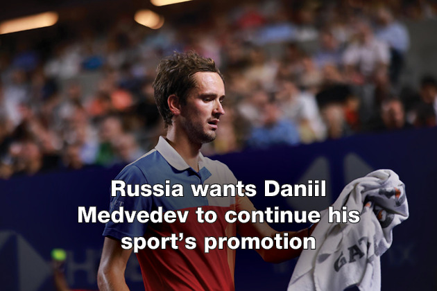 Russia wants Daniil Medvedev to continue his sport’s promotion