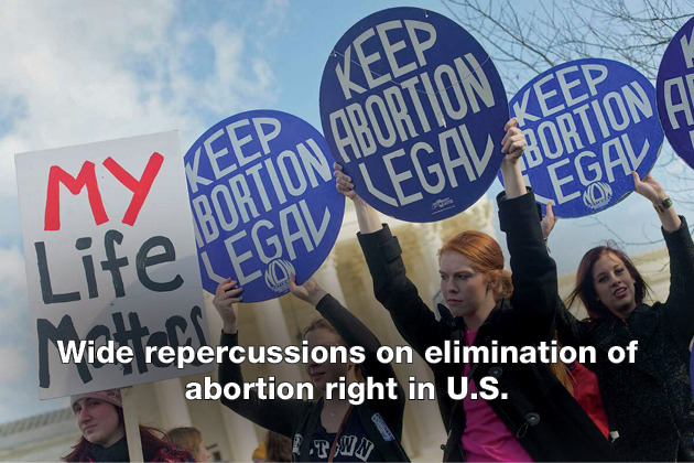 Wide Repercussions On Elimination Of Abortion Right In U.S.